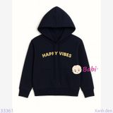  Áo Hoodie Thun Cotton Dày Dặn Happy Vibes (17kg-75kg) 