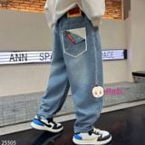  Quần Jeans Trẻ Em  Màu Trơn Túi Lật (30kg - 47kg) 