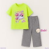  Bộ Tay Ngắn Quần Suông Dài Hình Công Chúa Dễ Thương (20-40kg) 