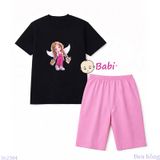  Bộ Bé Gái Tay Ngắn Quần Lửng Bé Tóc Bím M2(20-55kg) 