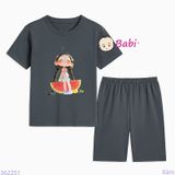  Bộ Bé Gái Quần Lửng In Hình Dưa Hấu (23-56kg) 