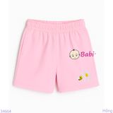  Quần Short  Màu Trơn In Hoa Cho Mẹ Và Bé (20kg - 53kg) 