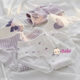  H11 Quần Lót Cotton Set 5c Cho Mẹ Và Bé Gái (40-55kg) 