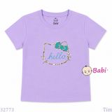  (H6) Áo Thun Baby Tee Mẹ Và Bé In Chữ Hello (30-68Kg) 