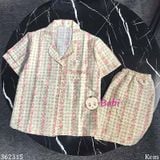  Bộ Pijama Tay Ngắn Quần Đùi Hoa M7 (25-58kg) 