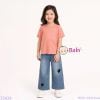  Quần Jeans Suông Dài Thêu Tim Cho Mẹ Và Bé (28kg - 50kg) 