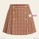  V2 Chân Váy Xếp Li Đính Nút (30-50kg) 