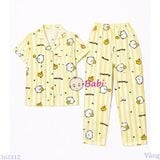  Bộ Pijama Tay Ngắn Quần Dài In Gấu M4 (25-58kg) 