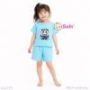 (H3) Bộ Bé Gái Tay Ngắn Quần Đùi In Hình Gấu (30-55kg)