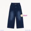  Quần Jeans Suông Dài Trơn Cho Mẹ Và Bé (28kg - 50kg) 
