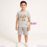  Bộ Thun Bé Trai Tay Ngắn Quần Ngắn Hình Bé Shin Cute (23kg - 62kg) 