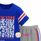  Bộ Tay Ngắn Quần Lửng In Chữ NewYork (30-60kg) 