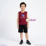  Bộ Thun Sát Nách Bé Trai In Hình Nón (27 -65kg) 