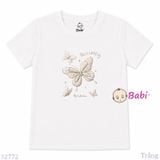  (H5) Áo Thun Baby Tee Mẹ Và Bé In Bướm (30-68Kg) 