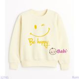  Áo Thun Tay Dài Form Rộng Hình Mặt Cười (17kg - 75kg) 