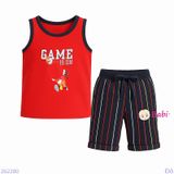  Bộ Bé Trai Sát Nách Quần Lửng In Chữ GAME (10-25kg) 