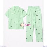  Bộ Pijama Tay Ngắn Quần Dài Hình Nơ M3 (25-58kg) 