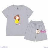  Bộ Thun Mát Bé Gái In Hình Mèo Mùa Hè Size 20-55kg 