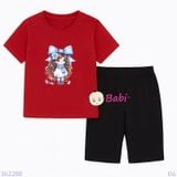  Bộ Bé Gái Tay Ngắn Quần Lửng Bé Nơ Xanh (20-55kg) 