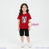  Bộ Bé Gái Tay Ngắn Quần Lửng Bé Nơ Xanh (20-55kg) 