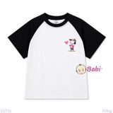  Áo Thun Cotton Tay Ngắn Raplang S.n.oo.py Tym Hồng (30-70kg) 