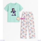  Bộ Tay Ngắn Quần Suông Dài Bé Gái Scooter (20-72kg) 