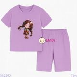  Bộ Bé Gái Tay Ngắn Quần Lửng Bé Tóc Bím (20-55kg) 