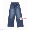  Quần Jeans Suông Dài Thêu Hoa Cho Mẹ Bé (40kg-50kg) 