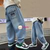  Quần Jeans Trẻ Em  Màu Trơn In Chữ LCBA (30kg - 47kg) 