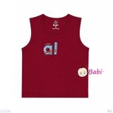  (M4) Áo Ba Lỗ Bé Trai Cotton Mát Mẻ Hè In Chữ (27–65kg) 