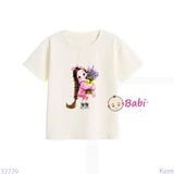  Áo Thun Tay Ngắn Cho Bé Gái Họa Tiết Váy Hồng (31-46kg) 