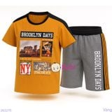  Bộ Tay Ngắn Quần Lửng In Chữ Brookeyn (30-60kg) 