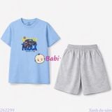  Bộ Thun Bé Trai Tay Ngắn Quần Ngắn Hình Xe (23kg - 62kg) 