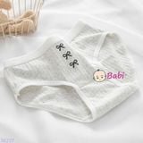  Set 6 Chip Tam Giác Họa Tiết Nơ Xám Cho Bé (40-55kg) 