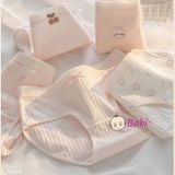  H5 Quần Lót Cotton Set 5c Cho Mẹ Và Bé Gái (35-52kg) 