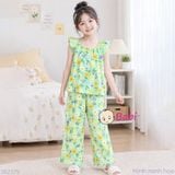  M1 Bộ Tole Lanh Quần Dài Mẹ Bé Gái (40-65kg) 