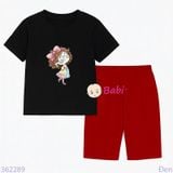  Bộ Bé Gái Tay Ngắn Quần Lửng Bé Nơ Hồng (20-55kg) 