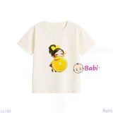  Áo Thun Tay Ngắn Cho Bé Gái Họa Tiết Chanh Vàng (31-46kg) 