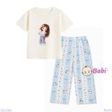  Bộ Bé Gái Tay Ngắn Quần Đũi Họa Tiết Trà Sữa (31-46kg) 