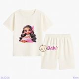  Bộ Bé Gái Quần Lửng In Họa Tiết Đẹp H2 (23-56kg) 