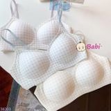  Áo Bra Su Không Gọng Caro Cho Mẹ Và Bé Lớn (S34-S38) 