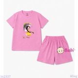  Bộ Bé Gái Tay Ngắn Quần Đùi Hoa Tử Đằng (20-57kg) 
