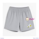  Quần Short  Màu Trơn In Hoa Cho Mẹ Và Bé (20kg - 53kg) 