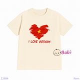  Áo Thun Gia Đình CHữ I Love Việt Nam (26-72kg) 
