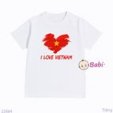  Áo Thun Gia Đình CHữ I Love Việt Nam (26-72kg) 