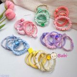  Set 5 Cột Tóc Cho Bé Màu Sắc Dễ Thương 