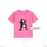  Áo Thun Tay Ngắn Cho Bé Gái Họa Tiết Bé Váy Đỏ (31-46kg) 