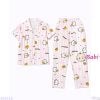  Bộ Pijama Tay Ngắn Quần Dài In Gấu M4 (25-58kg) 