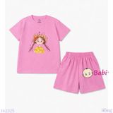  Bộ Bé Gái Tay Ngắn Quần Đùi Bé Đội Hoa (20-55kg) 