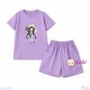 Bộ Bé Gái Tay Ngắn Quần Đùi Hoa Lavender  (20-57kg) 